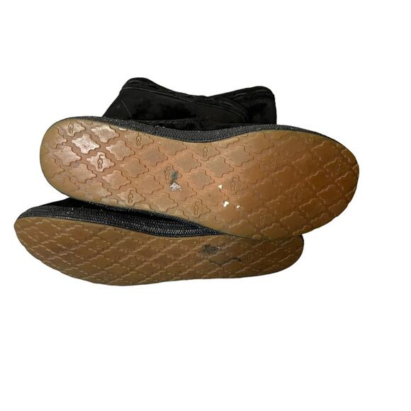 Ugg Laurin Mid Calf boots Black suede, Australian Lamb Fur sz 10 - Picture 4 of 7